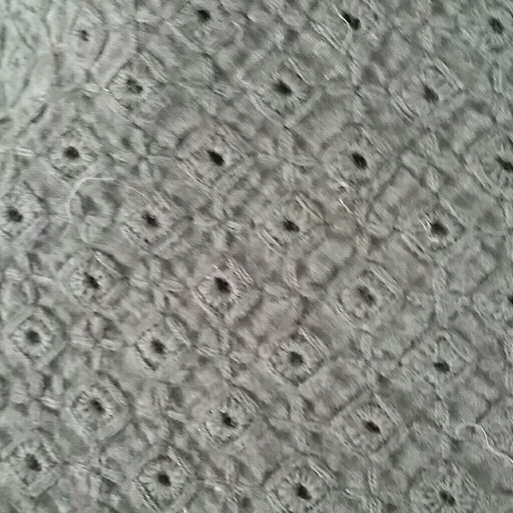 Liz Claiborne black peplum eyelet tank 6 - Picture 2 of 3